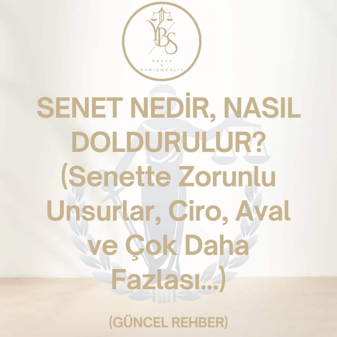 Senet Nedir Senet Nasıl Doldurulur? - TTK Madde 776